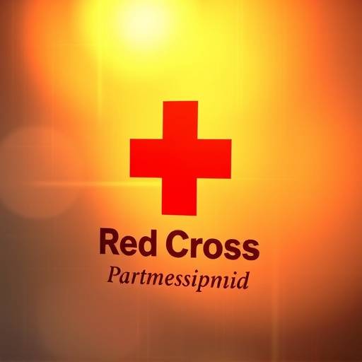 Logoen til Røde Kors, representerer et partnerskap med Radio Norge Direkte for å støtte humanitære prosjekter.